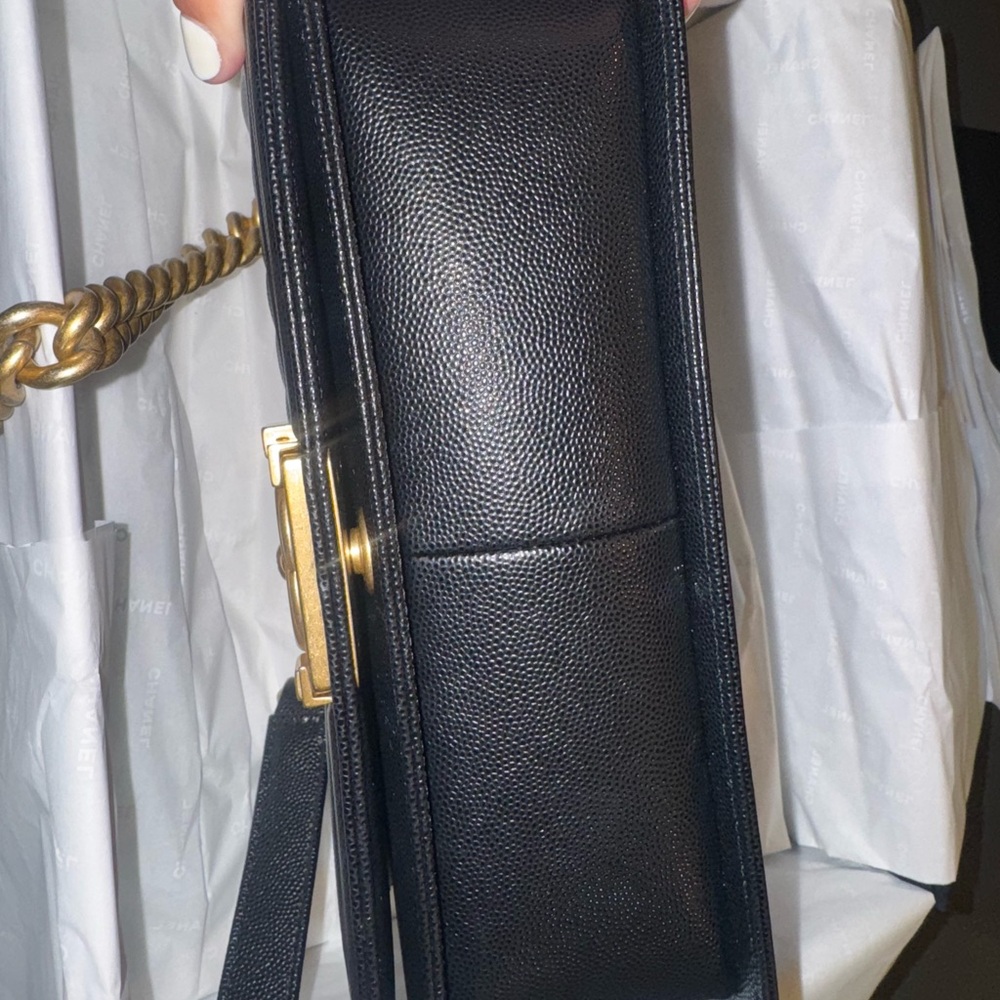 Chanel Boy Bag Medium Black w/Gold Hardware - Picture 10 of 17